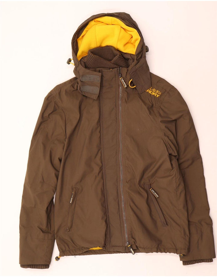 Giacca a vento grafica da donna Superdry UK 16 grande marrone