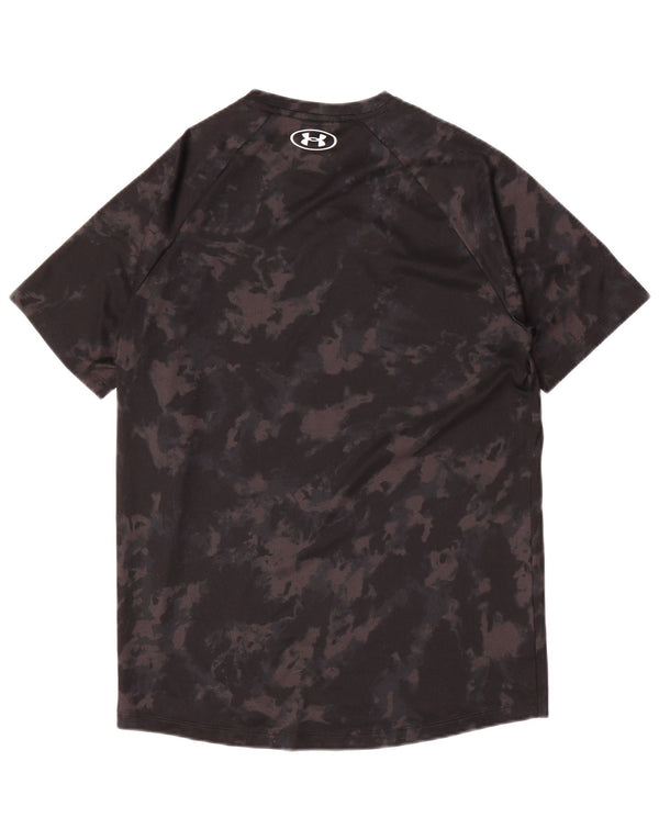 Under Armour Herre Heat Gear Grafisk T-Shirt Top Lille Sort Camouflage