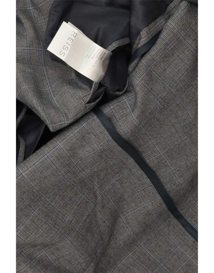 Jachetă blazer pentru bărbați Reiss cu 1 nasture UK 36, gri mic, carouri
