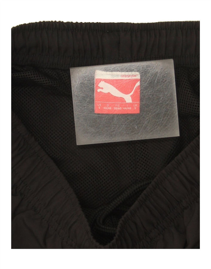 PUMA Mens Capri Graphic Tracksuit Trousers Small  Black Vintage Puma and Second-Hand Puma from Messina Hembry 