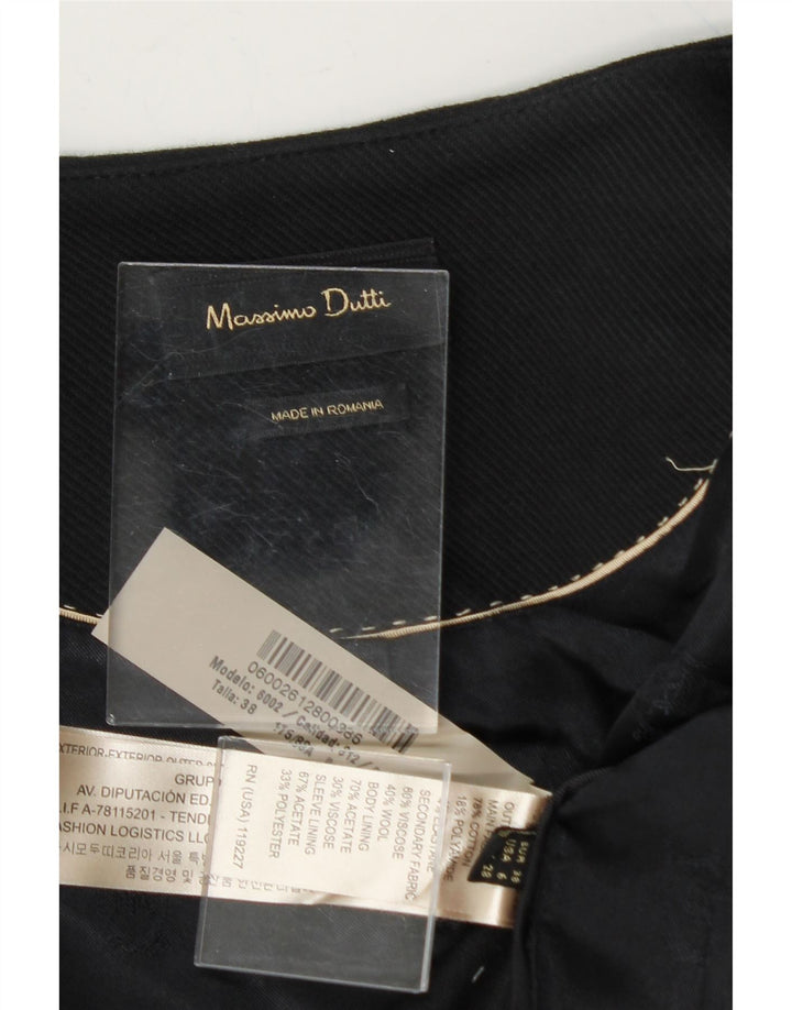 MASSIMO DUTTI Womens Military Jacket EU 38 Small Black Cotton Vintage Massimo Dutti and Second-Hand Massimo Dutti from Messina Hembry 