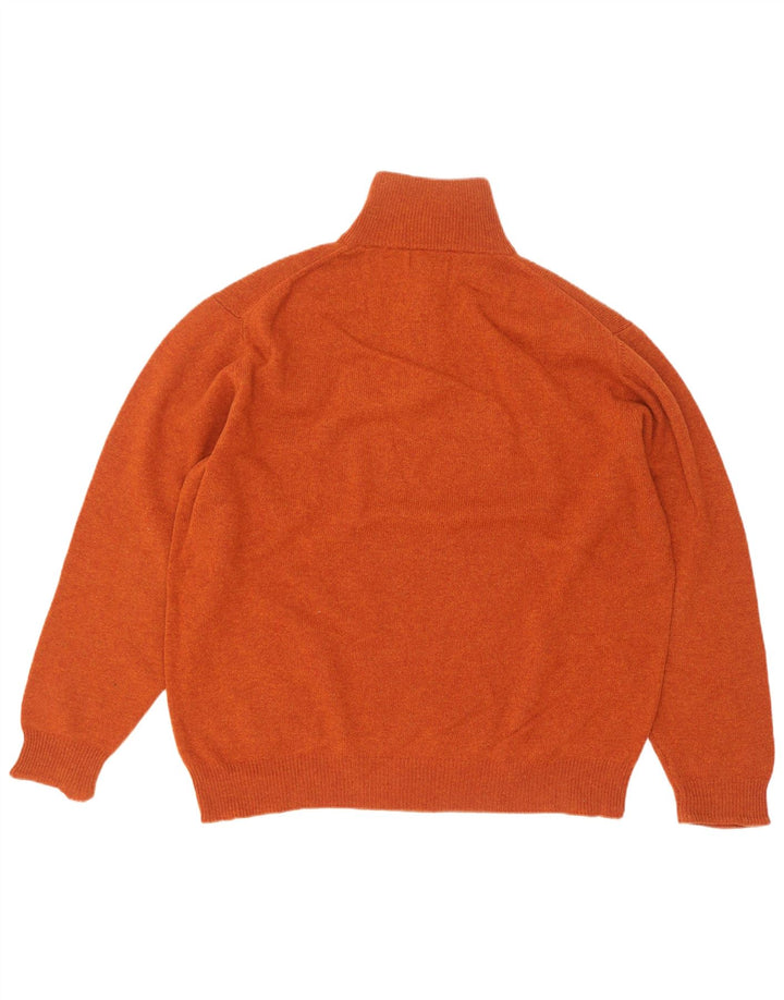 Kappa Mens Zip Neck Jumper Sweater XL Orange