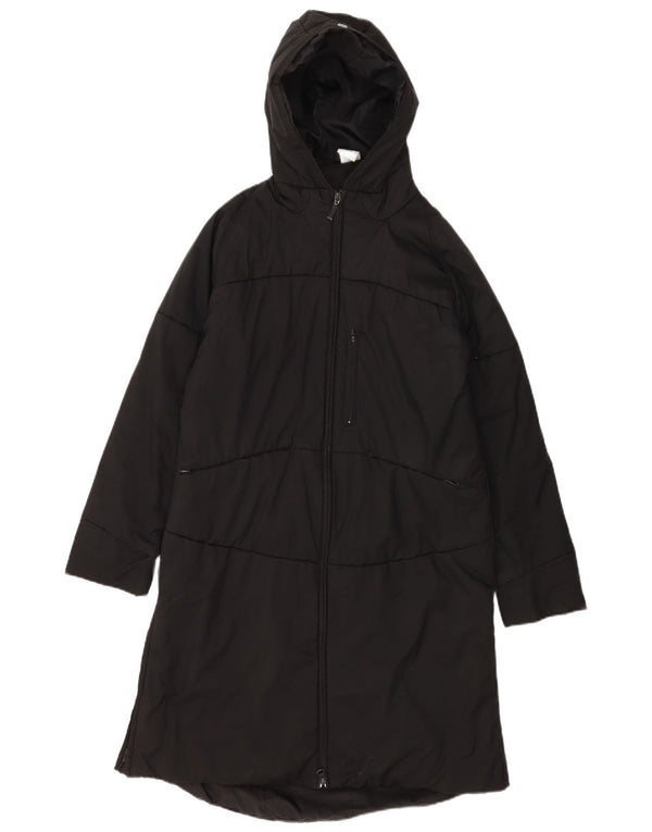 Adidas Manteau coupe-vent à capuche pour femme UK 16 Large Noir Polyester