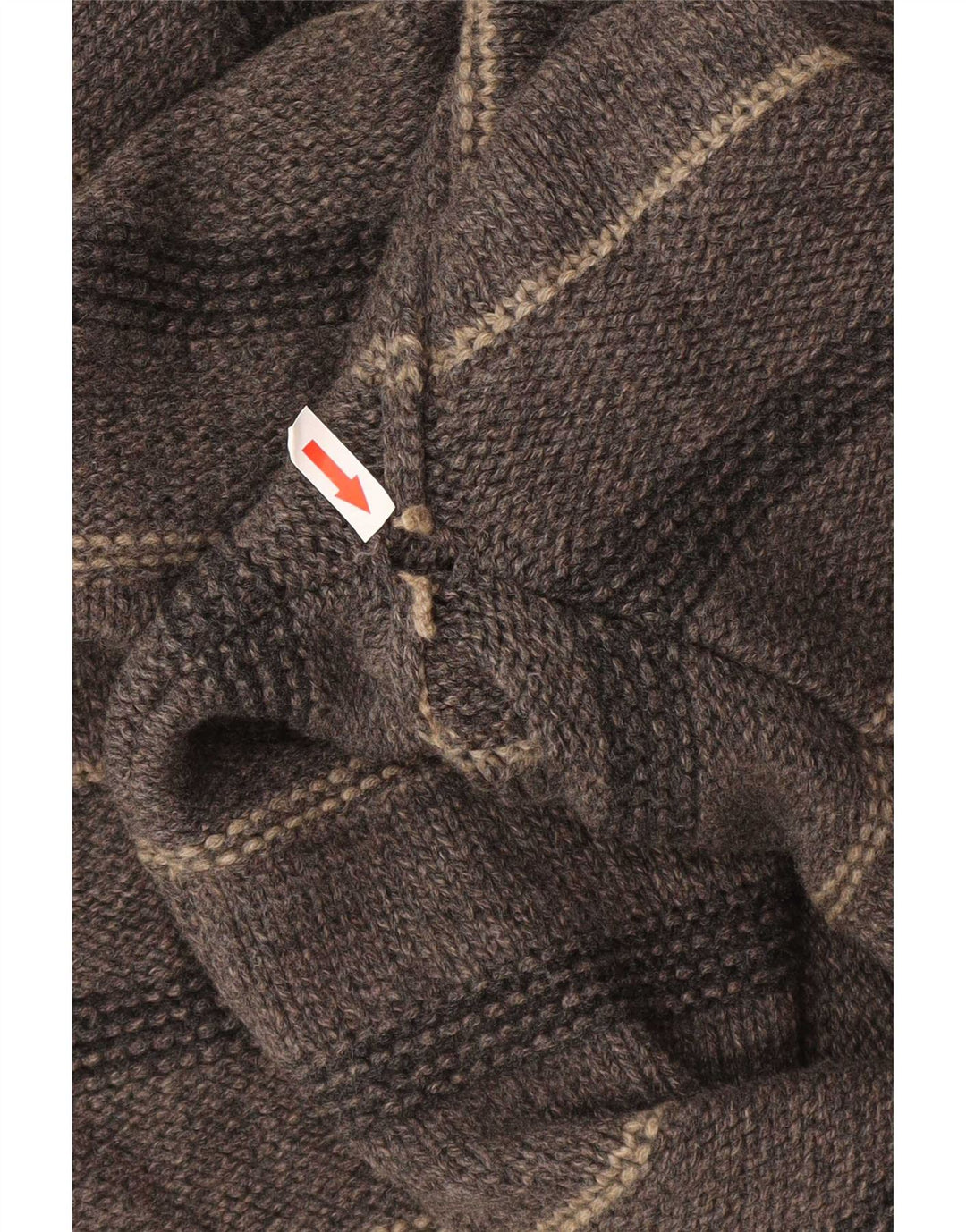Maglione da uomo con zip sul collo di White Stuff, lana d'agnello a righe grigie di grandi dimensioni