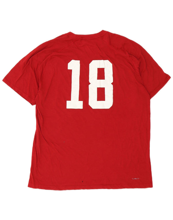 Adidas Mens Indiana Graphic T-Shirt Top XL Rouge Polyester