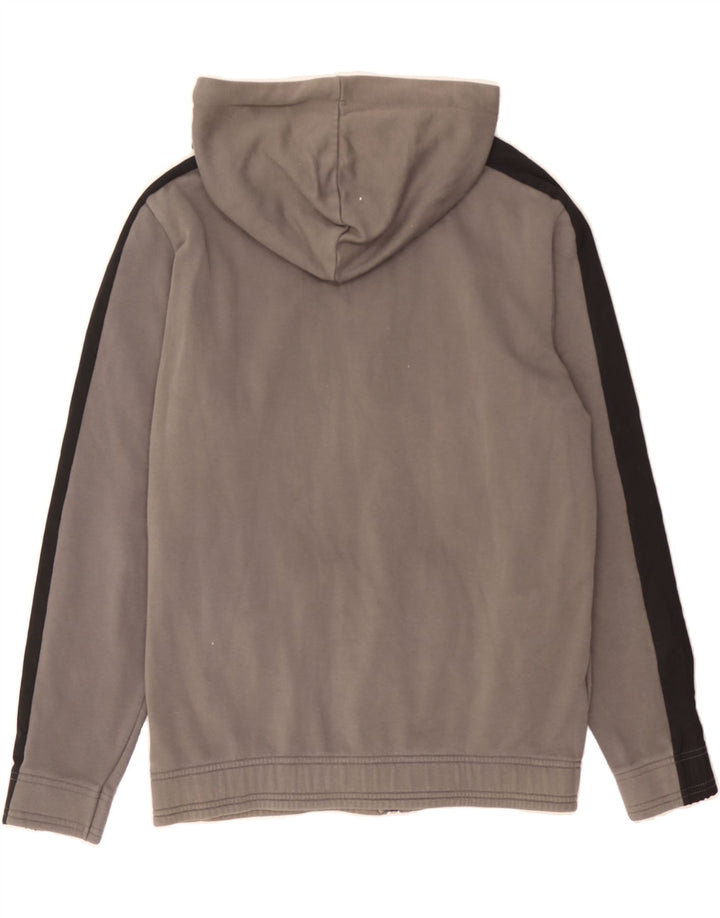 PUMA Mens Zip Hoodie Sweater Medium Grey Colourblock Cotton Vintage Puma and Second-Hand Puma from Messina Hembry 