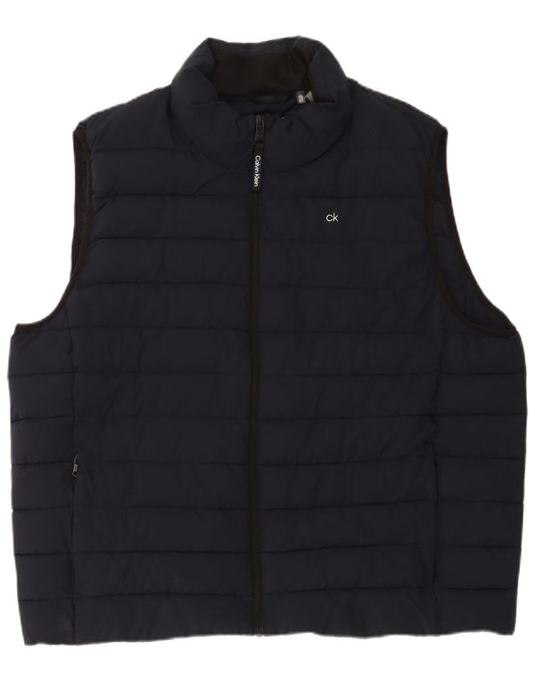 Calvin Klein Herre Polstret Gilet UK 44 2XL Navy Blue Polyester