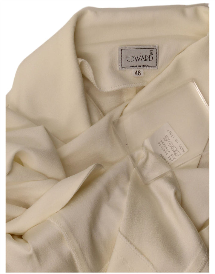 Edward Womens Cardigan Top IT 46  Large Off White Acetate