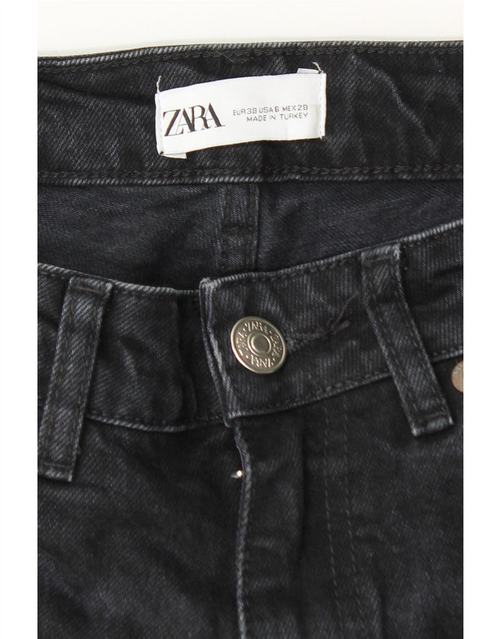 ZARA Womens Distressed Slim Jeans EU 38 Small W28 L29 Black Vintage Zara and Second-Hand Zara from Messina Hembry 