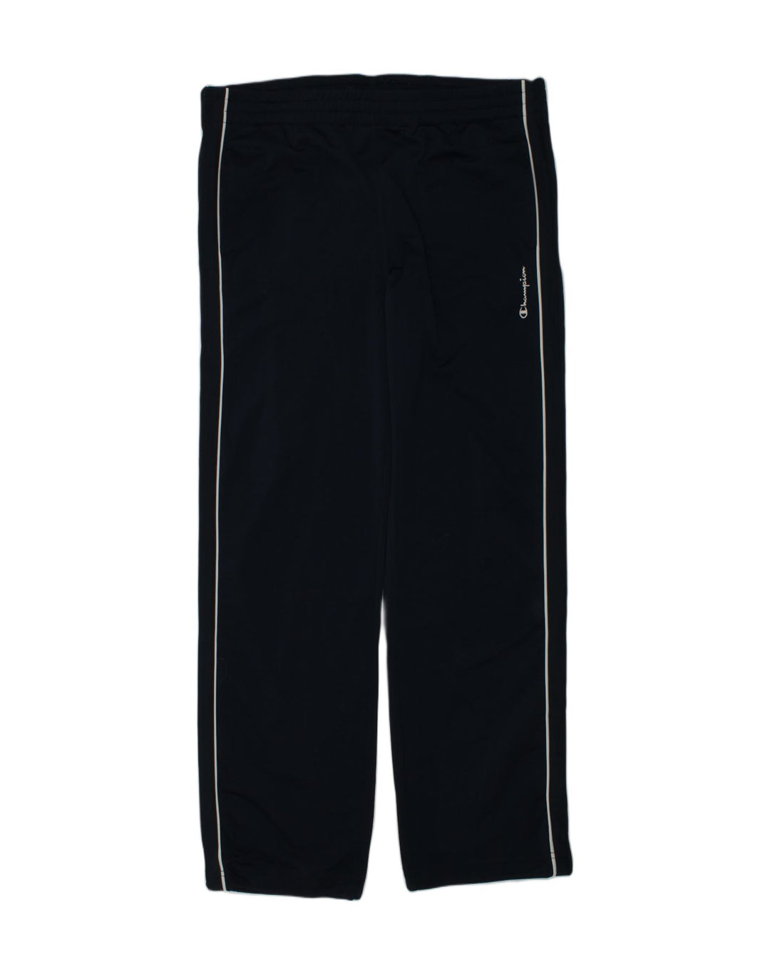 CHAMPION Boys Tracksuit Trousers 11-12 Years Large Navy Blue Polyester | Vintage Champion | Thrift | Second-Hand Champion | Used Clothing | Messina Hembry 