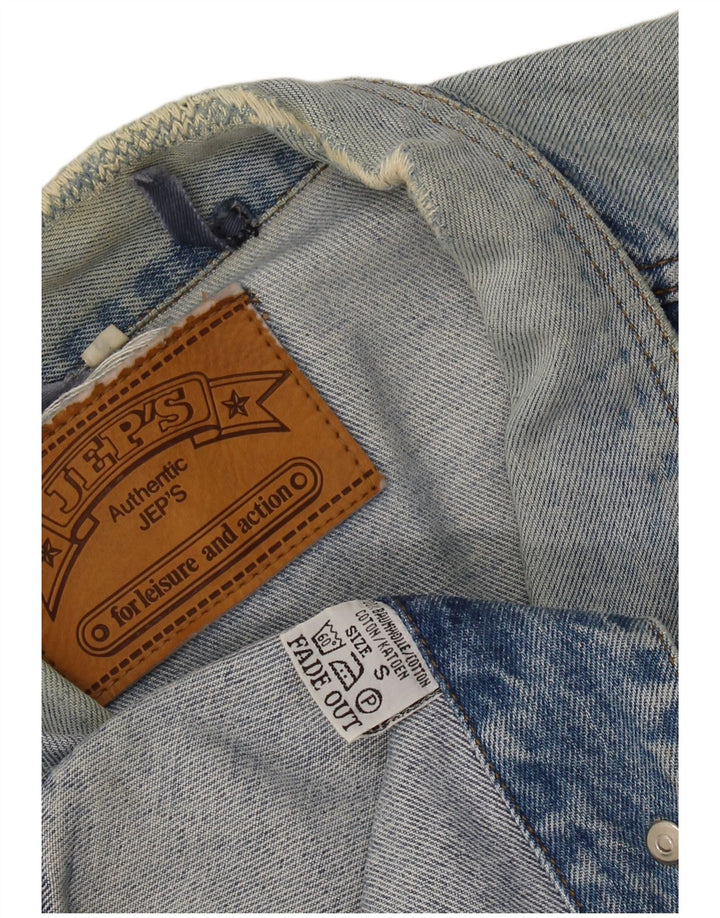 JEP'S Veste en jean surdimensionnée pour femme UK 10 Petit coton bleu