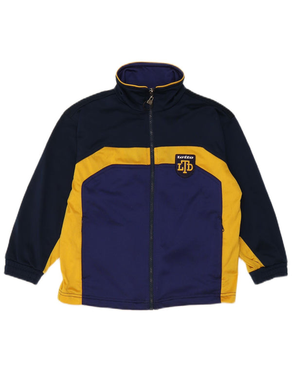 Lotto Veste de Survêtement Garçon 11-12 Ans Bleu Marine Moyen Colorblock