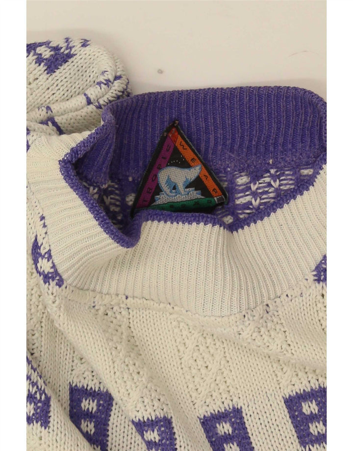 Eisbar Mens Crew Neck Jumper Sweater XL White Geometric