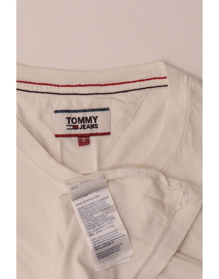 TOMMY HILFIGER Mens T-Shirt Top Small White Cotton