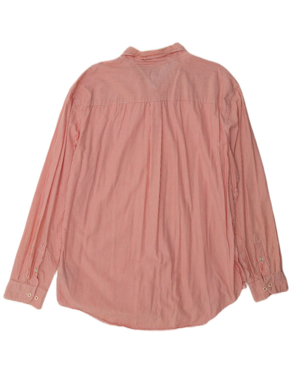 Tommy Hilfiger Mens Custom Fit Shirt 2XL Pink Pinstripe Cotton