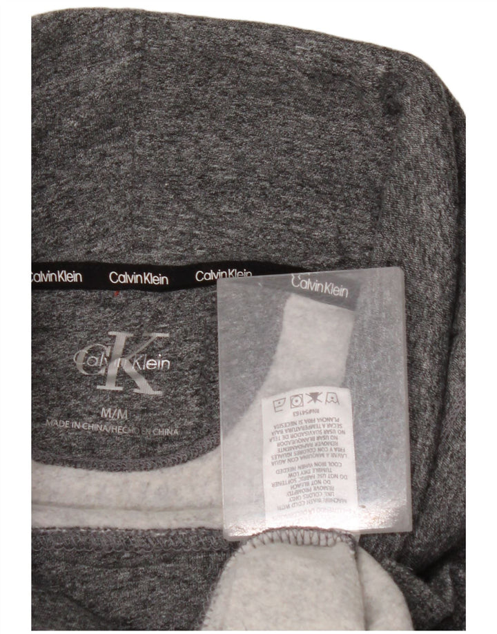 CALVIN KLEIN Womens Oversized Graphic Sweatshirt Jumper UK 14 Medium Grey