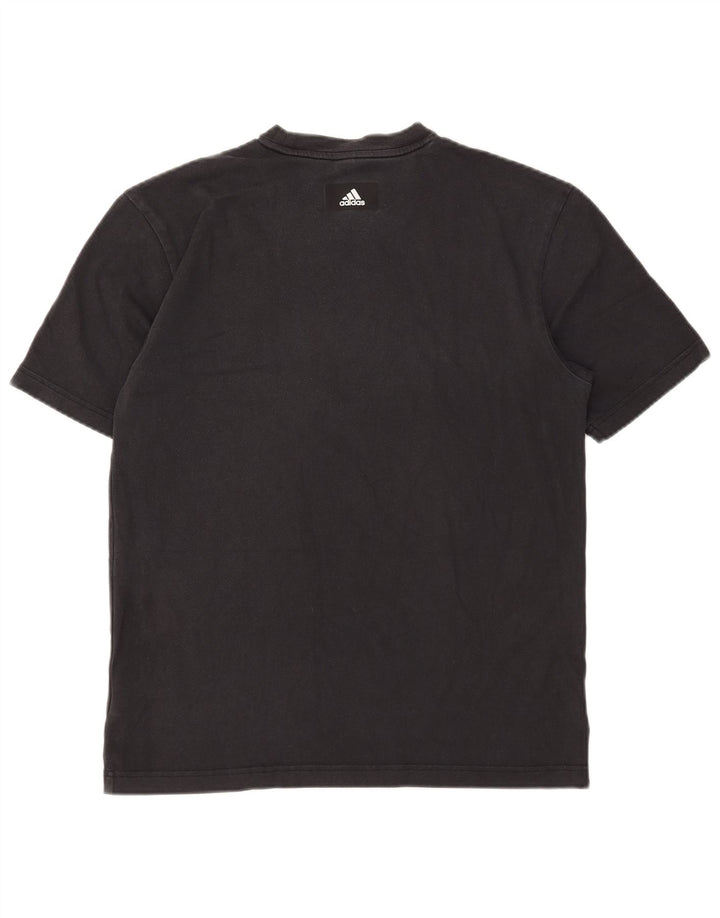 Adidas Mens Graphic T-Shirt Top Medium Black Cotton