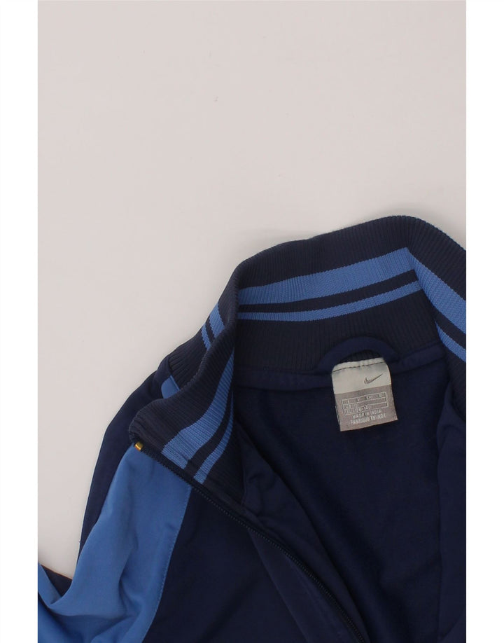 NIKE Boys Tracksuit Top Jacket 8-9 Years Small  Navy Blue Colourblock Vintage Nike and Second-Hand Nike from Messina Hembry 