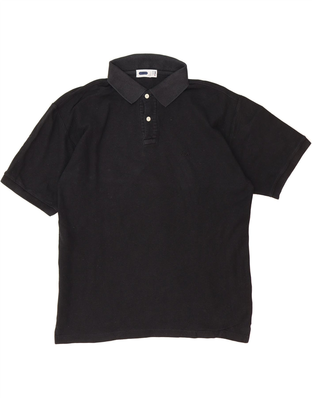 FILA Mens Polo Shirt IT 52 Large Black Cotton Vintage Fila and Second-Hand Fila from Messina Hembry 