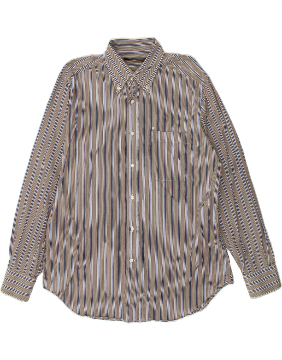 UNGARO Mens Shirt Size 45 18 2XL Grey Striped Vintage Ungaro and Second-Hand Ungaro from Messina Hembry 