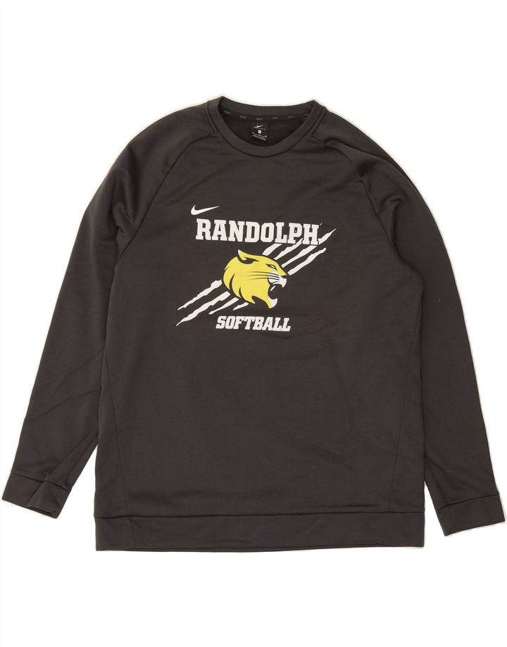 NIKE Mens Randolph Softball Graphic Sweatshirt Jumper XL Grey Polyester Vintage Nike and Second-Hand Nike from Messina Hembry 