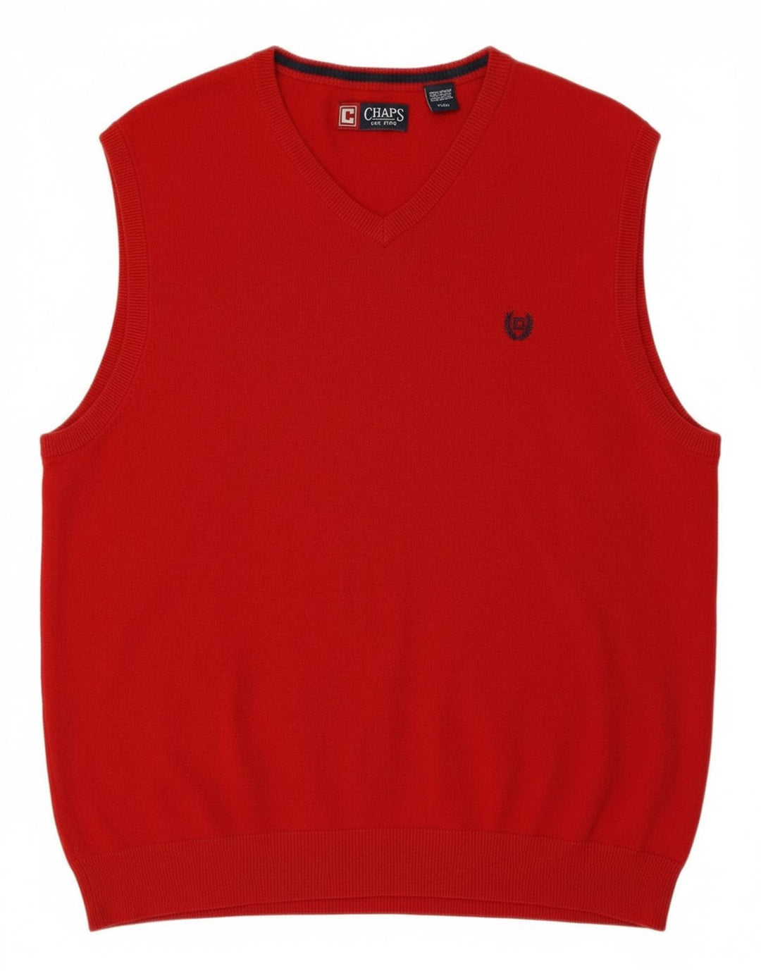 CHAPS Mens Vest Tank Top Large Red Cotton