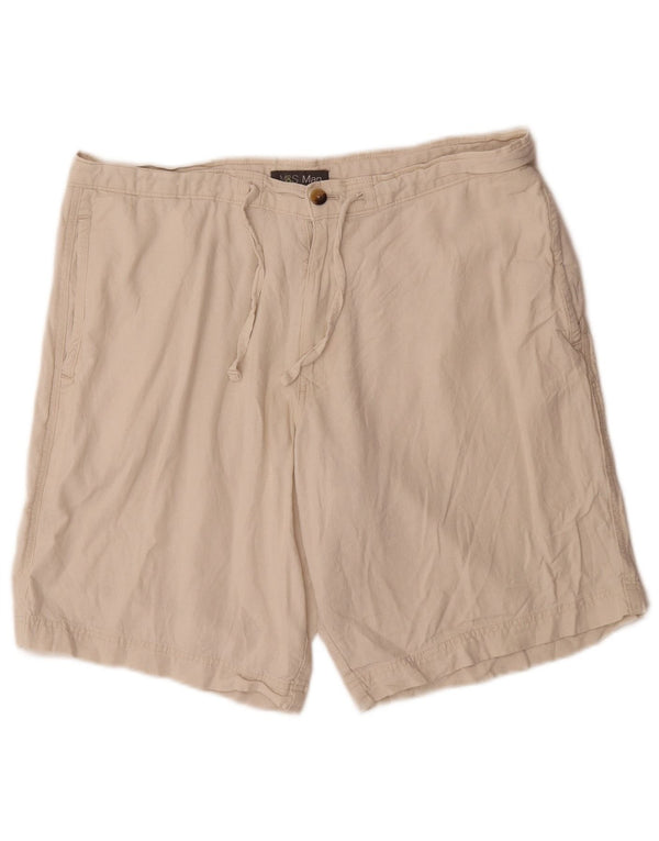 Marks & Spencer Mens Chino Shorts W38 XL Off White Flax