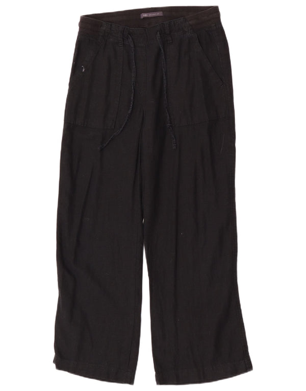 Marks & Spencer Womens Wide Leg Casual Trousers UK 8 Small W28 L27 Black