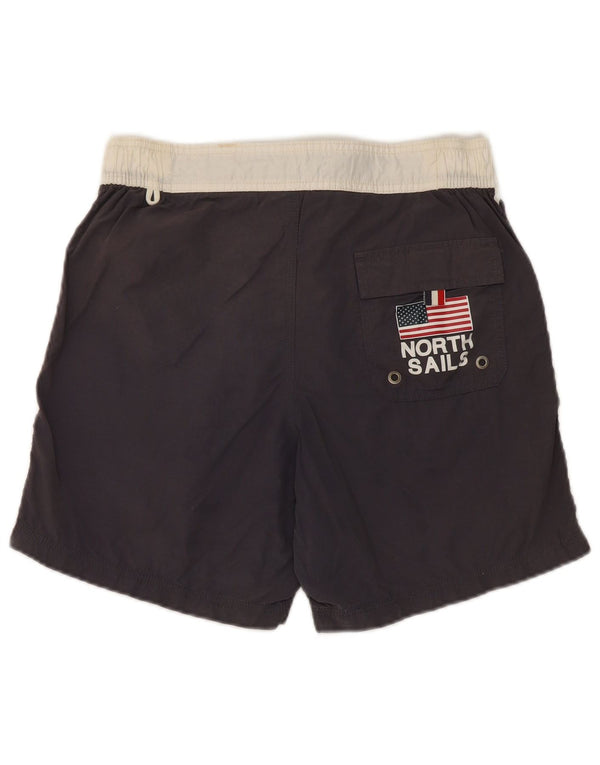 North Sails Mens Swimming Shorts Small Navy Blue Colourblock Cotton