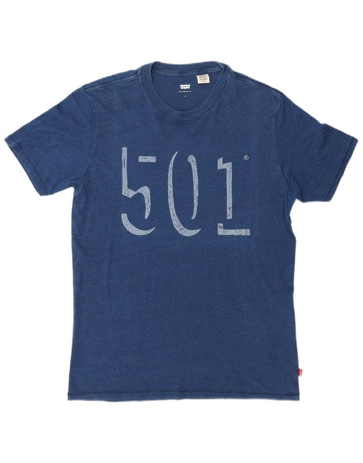 Levi's Mens Graphic T-Shirt Top Small Blue Cotton
