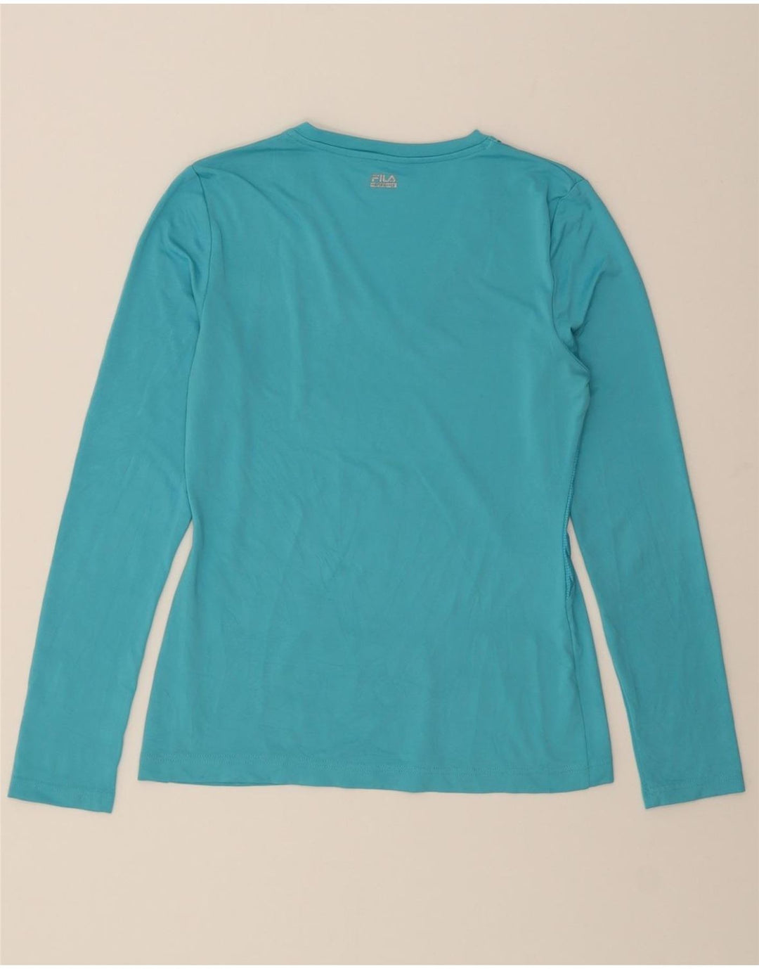 FILA Womens Top Long Sleeve UK 10 Small Blue Polyester Vintage Fila and Second-Hand Fila from Messina Hembry 