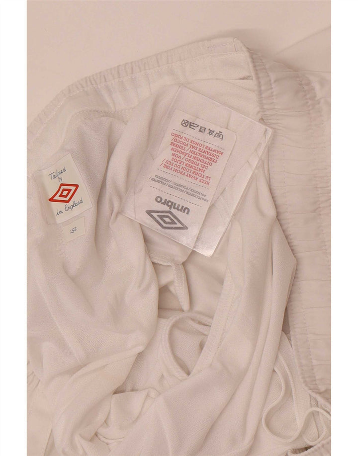 Umbro Boys England Sport Shorts 11-12 Years White Polyester