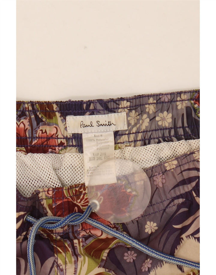Paul Smith Herren-Badeshorts, mittelgroß, mehrfarbig, Blumenmuster, Polyester