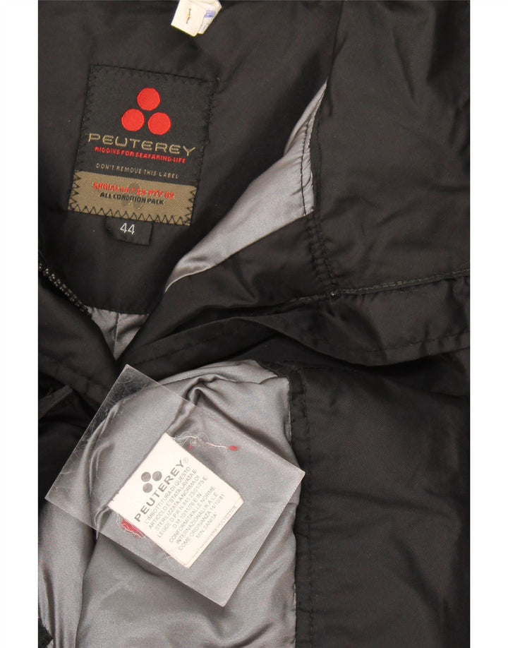 PEUTEREY Womens Padded Jacket IT 44 Medium Black Polyamide