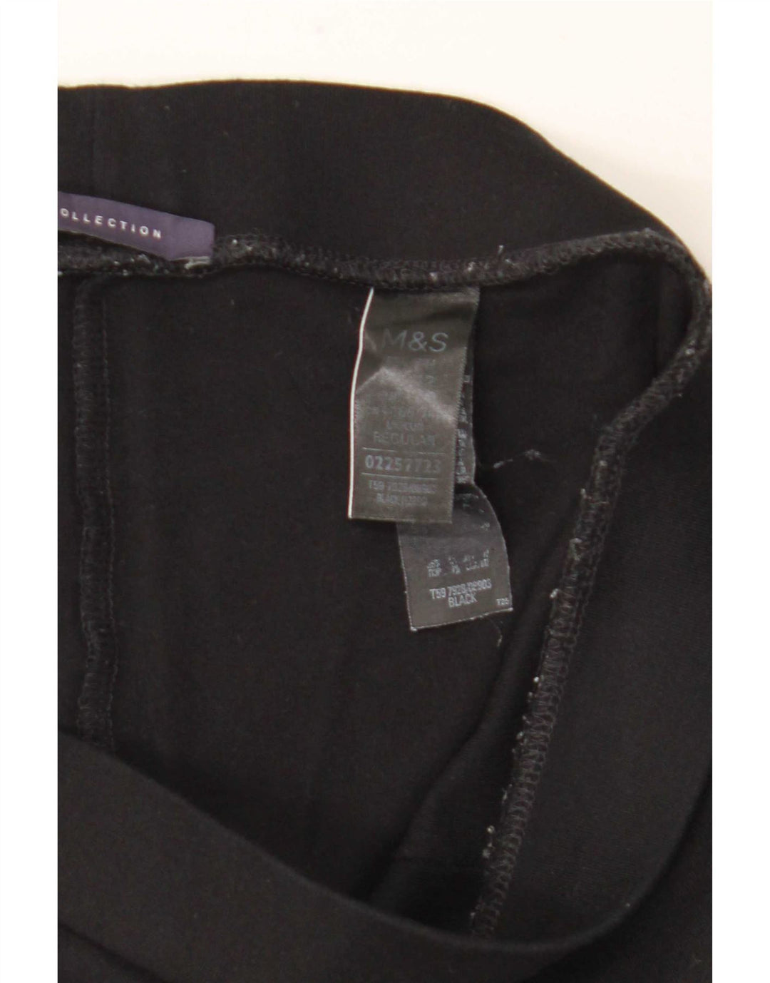Marks & Spencer Womens Stirrup Leggings UK 12 Medium Black Viscose