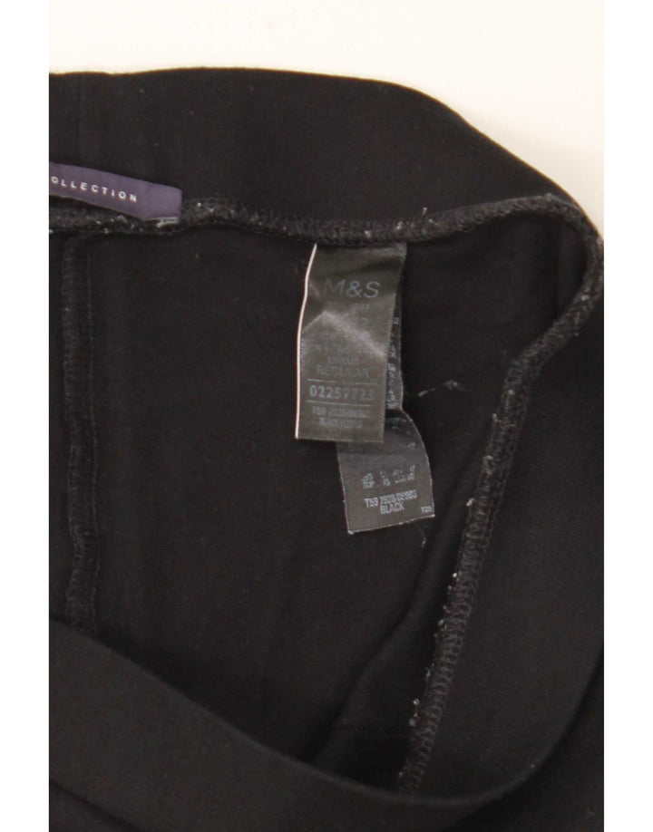 Marks & Spencer Womens Stirrup Leggings UK 12 Medium Black Viscose