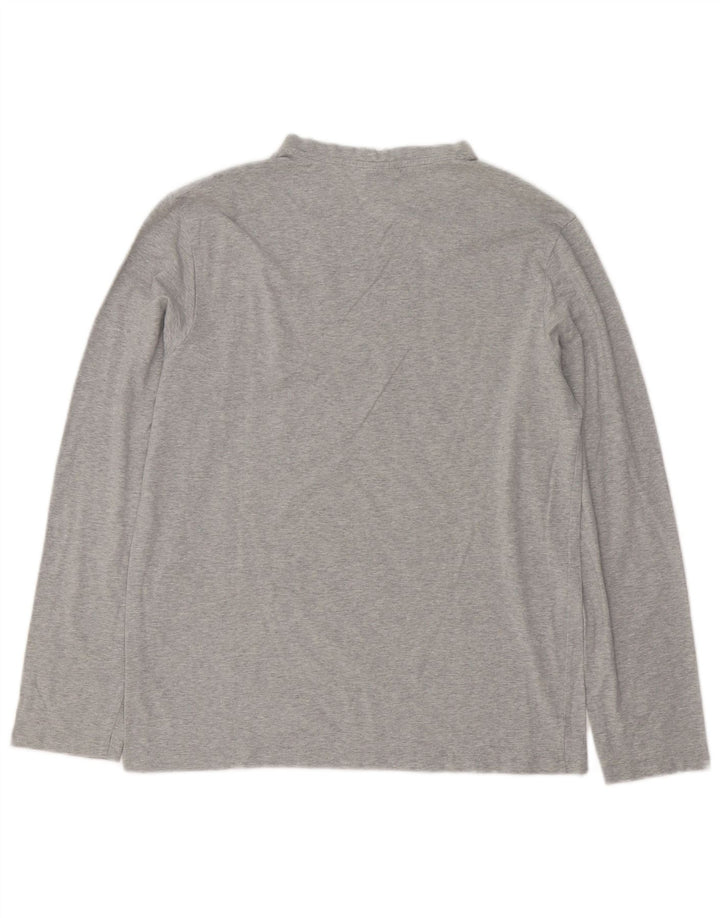 Trussardi Jeans Mens Top Long Sleeve Medium Grey Flecked Cotton