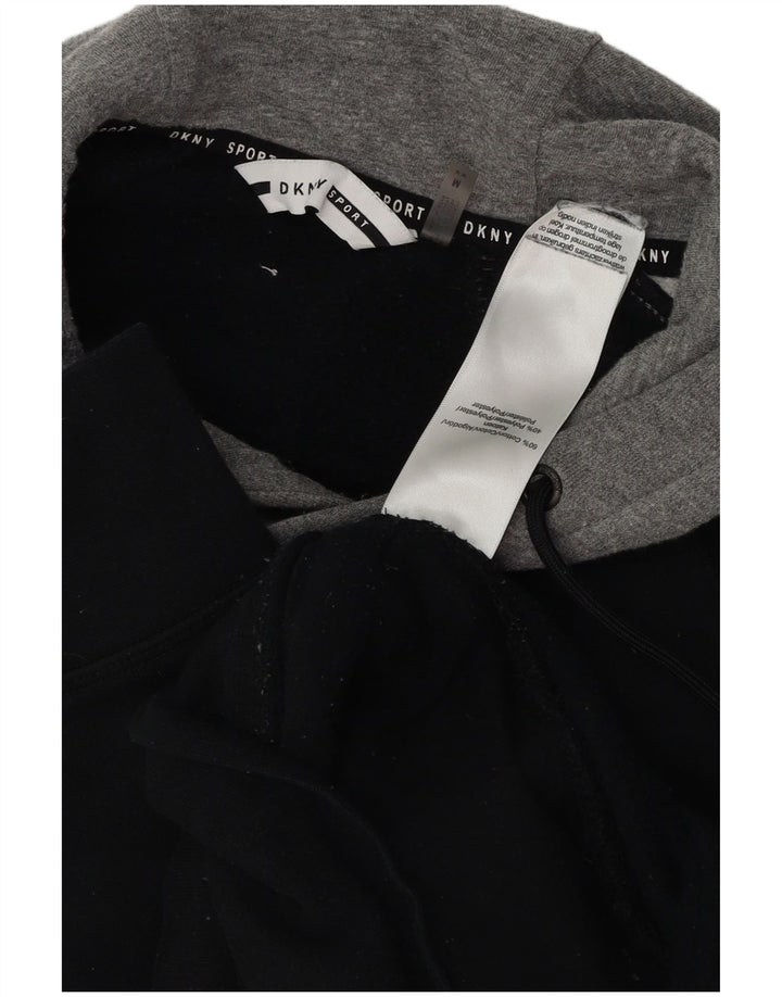 Suéter com capuz masculino DKNY médio preto colorblock algodão