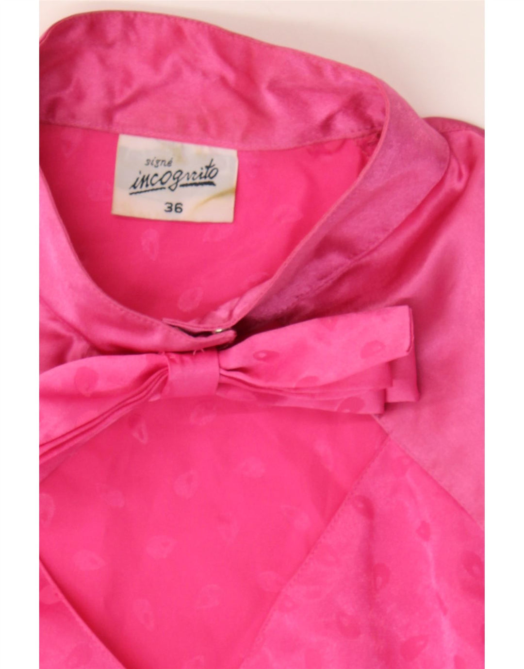 INCOGNITO Womens Short Sleeve Shirt Blouse EU 36 Small Pink Polyester Vintage Incognito and Second-Hand Incognito from Messina Hembry 