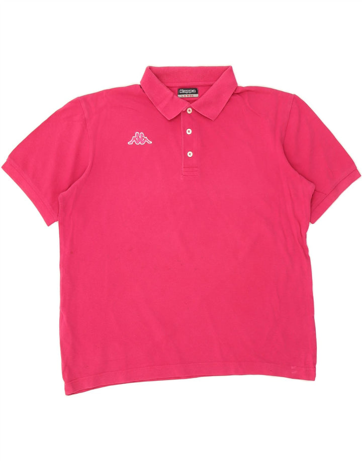 KAPPA Mens Polo Shirt Large Pink Cotton Vintage Kappa and Second-Hand Kappa from Messina Hembry 