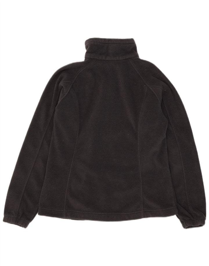 COLUMBIA Womens Fleece Jacket UK 16 Large Black Polyester