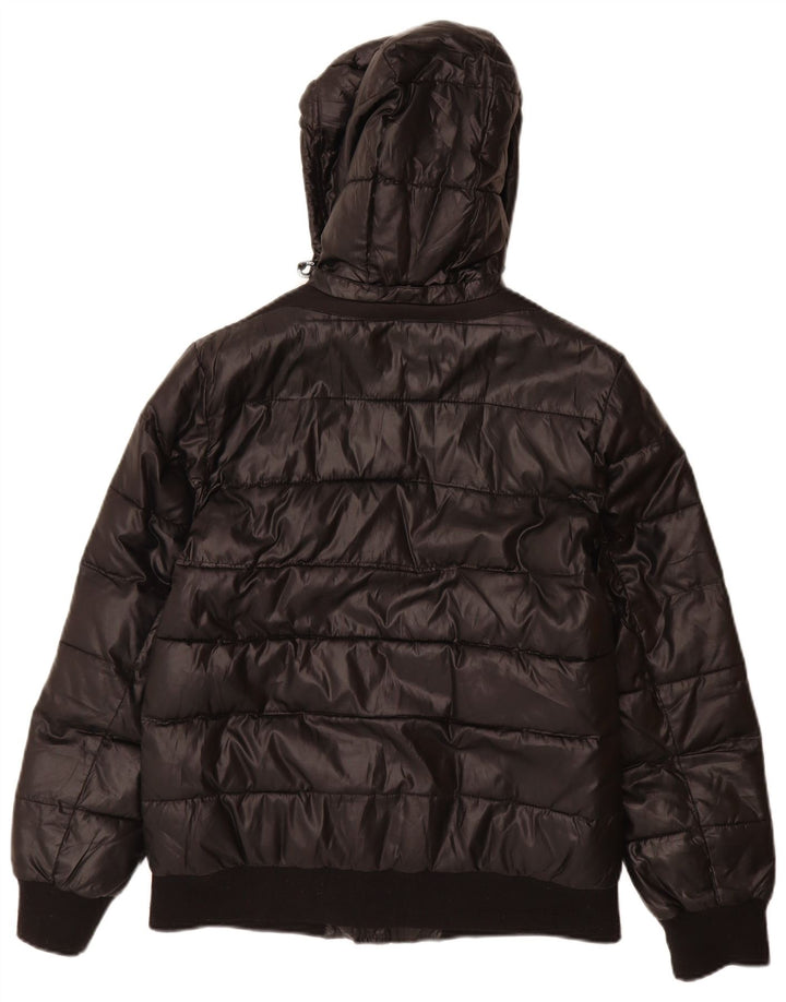 GEOX Boys Respira Hooded Padded Jacket 13-14 Years Black Polyester