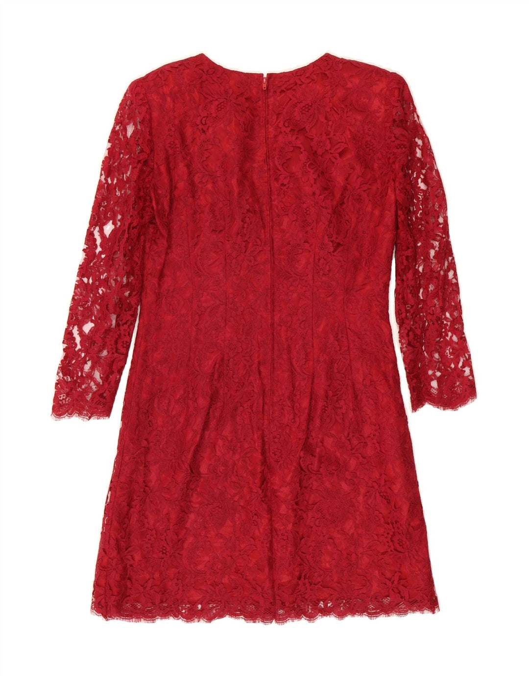 VINTAGE Womens Long Sleeve Shift Dress UK 10 Small Red Vintage Vintage and Second-Hand Vintage from Messina Hembry 