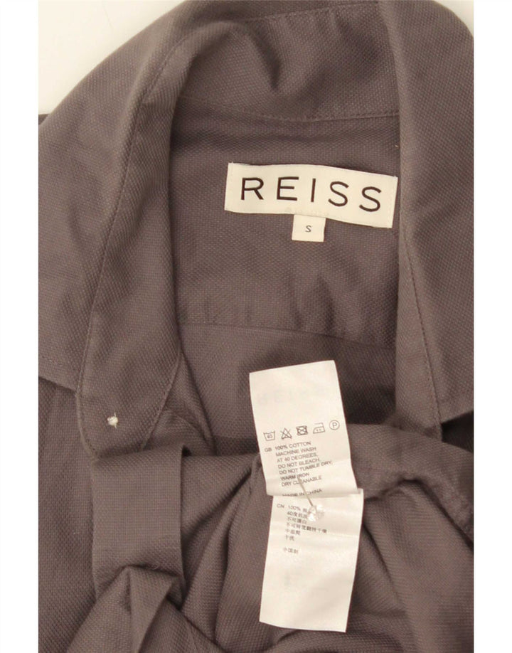 Ανδρικό πουκάμισο Reiss Μικρό γκρι βαμβακερό