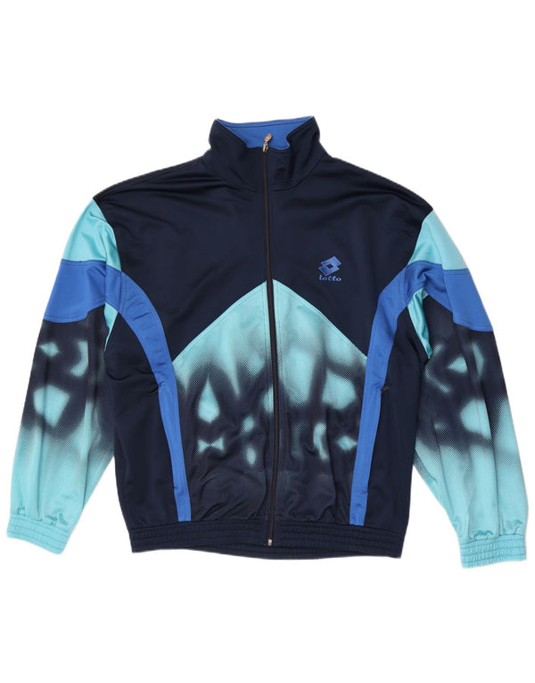 Lotto Veste de survêtement pour homme UK 42/44 XL Bleu marine Colorblock Polyester