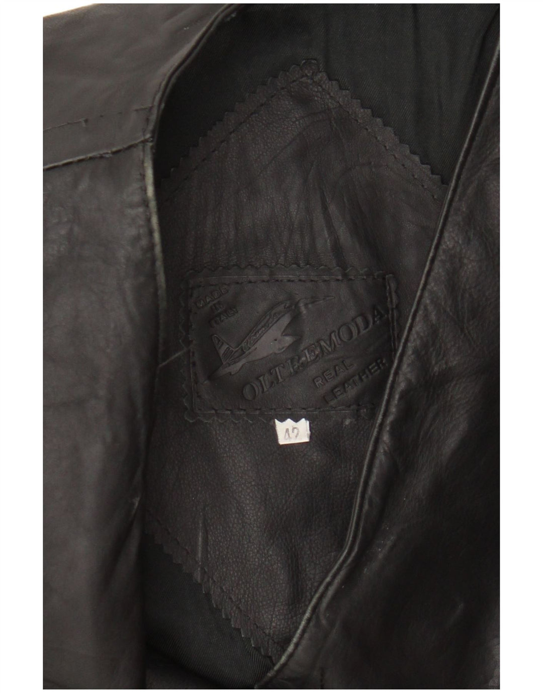 Oltremoda Womens Leather Gilet IT 42 Medium Black Leather