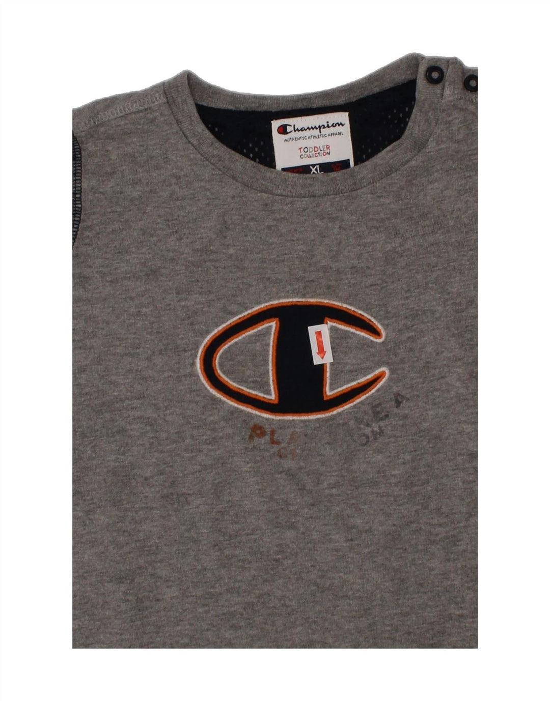 CHAMPION Boys Graphic Top Long Sleeve 2-3 Years Grey Vintage Champion and Second-Hand Champion from Messina Hembry 