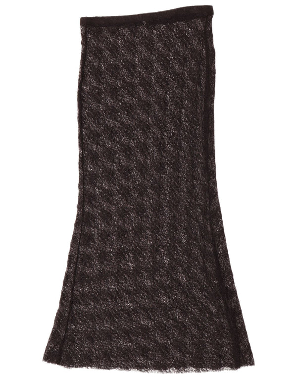 Zara Womens Lace Maxi Skirt Medium W28 Black Polyamide