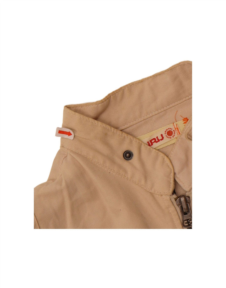 GURU Mens Graphic Bomber Jacket UK 36 Small Beige Cotton Vintage Guru and Second-Hand Guru from Messina Hembry 
