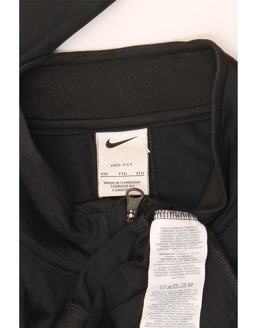 Nike Hommes Dri Fit Survêtement Top Veste 2XL Noir Polyester